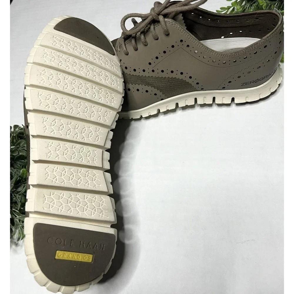 Cole Haan ZeroGrand Wingtip Oxford Shoe Mossy Brown Womens Size 8.5 ($90)